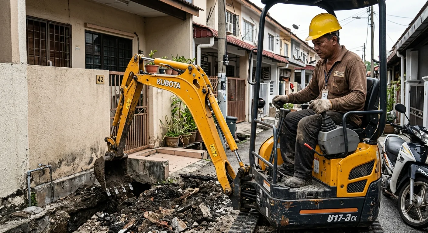 Mini Backhoe untuk sewa di Malaysia